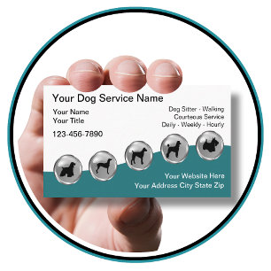 Carte De Visite Formation et toilettage canin moderne pour chien
