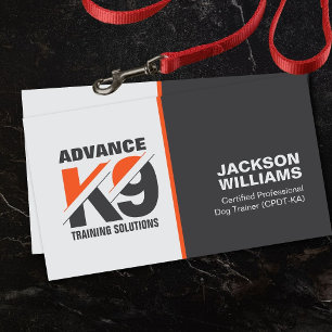 Carte De Visite Formation K9 - Entraîneur de chiens - Comportement