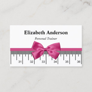 Carte De Visite Formation Personnelle Moderne Avec Ruban Rose Fill