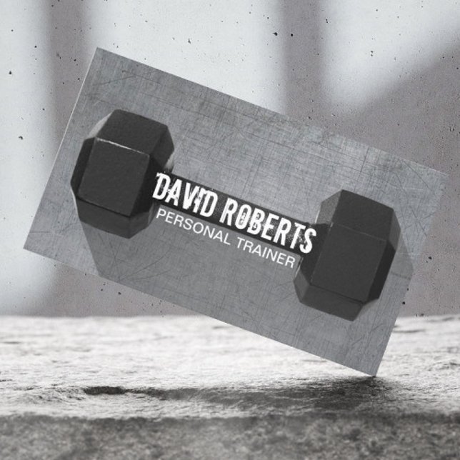 Carte De Visite Formation professionnelle Dumbbell Cool Metal (Créateur téléchargé)