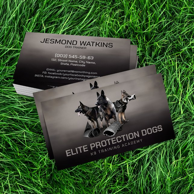 Carte De Visite Formation professionnelle pour chiens K9 (Créateur téléchargé)