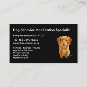Carte De Visite Formation sur le comportement des chiens