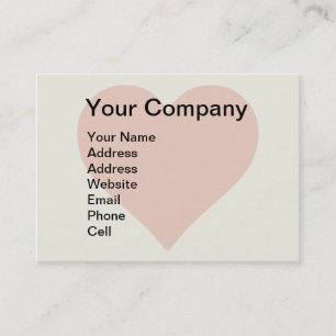 Carte De Visite Forme de cœur rouge amour classique minimalisme