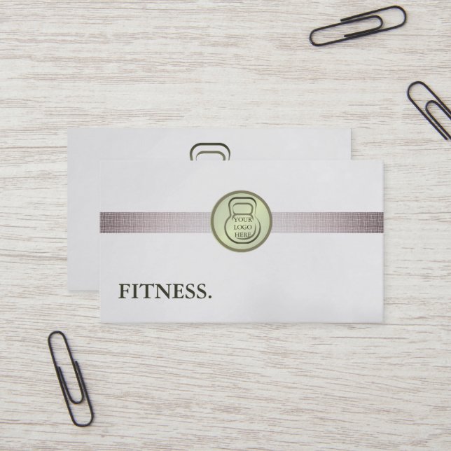 Carte De Visite Forme moderne Formation personnelle (Devant/Arrière en situation)