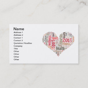 Carte De Visite Forme physique