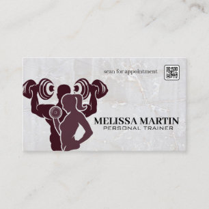 Carte De Visite Forme physique   Couple en entraînement