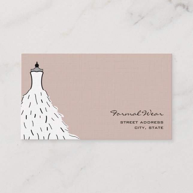 Carte De Visite Formelle Wear Boutique - Mariage de plumes (Devant)