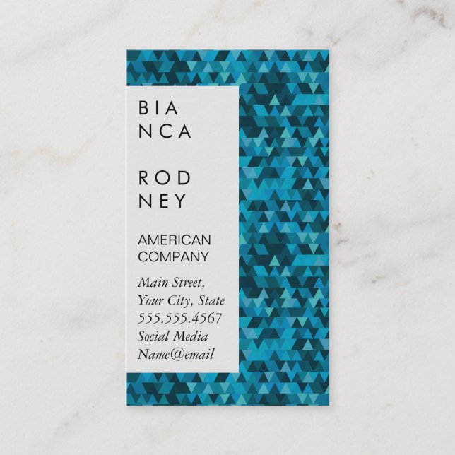 Carte De Visite Formes bleues Entreprise (Devant)