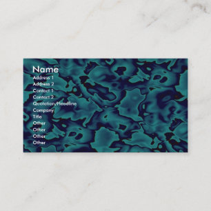 Carte De Visite Formes bleues sauvages colorées