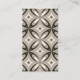 Carte De Visite Formes circulaires rétro beige et marron