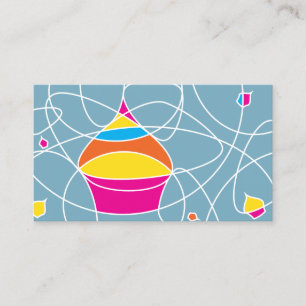 Carte De Visite formes CUPCAKE rétro