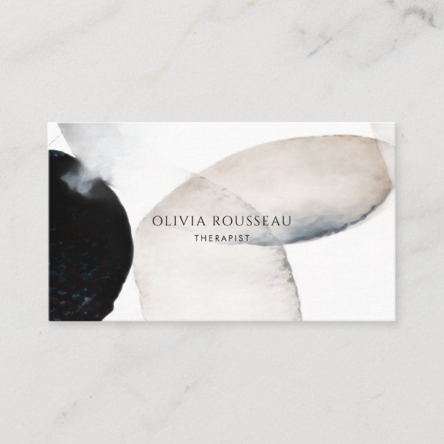 Carte De Visite Formes d'aquarelle abstraites Thérapeute  (Devant)