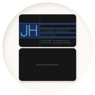 Carte De Visite Formes et couleurs modernes édifiables Bleu et n