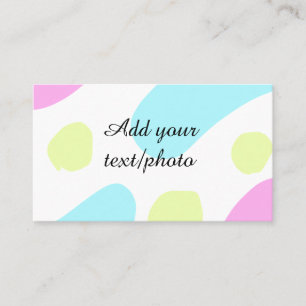 Carte De Visite Formes géométriques abstraites pastel ajouter nom 