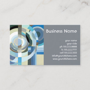 Carte De Visite Formes géométriques Art Déco Pochoir Jazz vintage