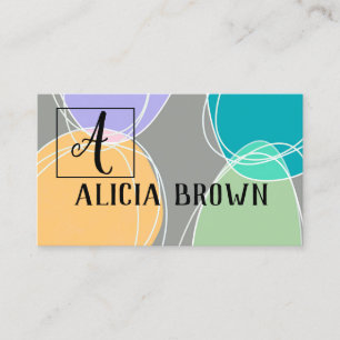 Carte De Visite formes géométriques d'art abstrait modernes