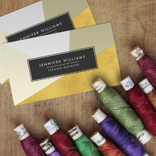 Carte De Visite Formes géométriques Faux Gold Foil