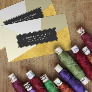 Carte De Visite Formes géométriques Faux Gold Foil