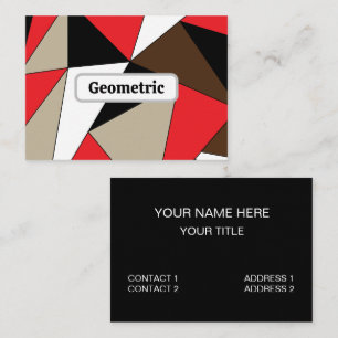 Carte De Visite Formes Géométriques Modernes Colorées