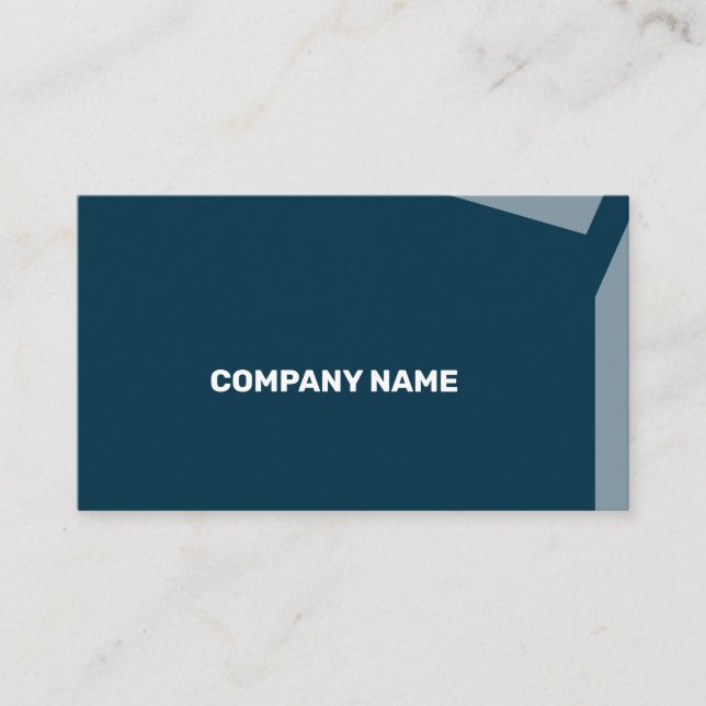 Carte De Visite Formes plates d'entreprise bleue impacté (Devant)