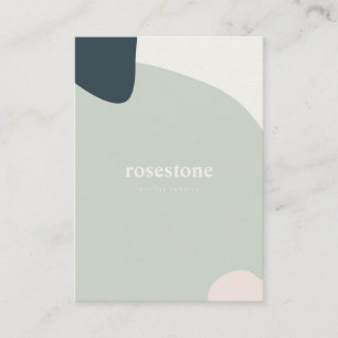 Carte De Visite Formes roses pastel Turquoises Abstraites et moder