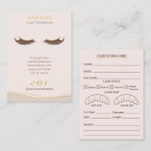 Carte De Visite Formulaire élégant beige et or pour les dossiers d