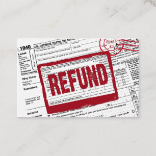 Carte De Visite Formulaire Service de taxe comptable 1040