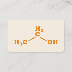 Carte De Visite Formule chimique moléculaire de l'alcool éthanol