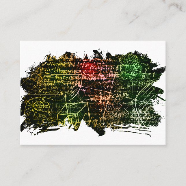 Carte De Visite Formules dans l'espace mathématique (Devant)