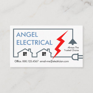 Carte De Visite Foudre Alimente le Circuit Électrique Domestique