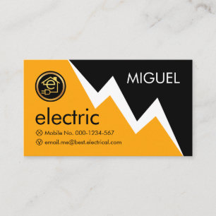 Carte De Visite Foudroyage Électrique Alimente Votre Nom