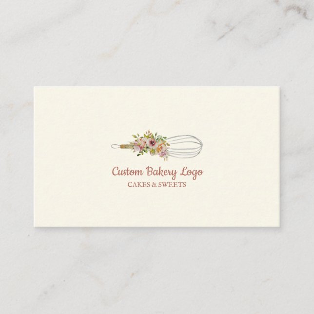 Carte De Visite Fouet de cuisine Chef pâtissier (Devant)