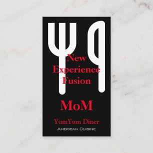 Carte De Visite Fourche et couteau