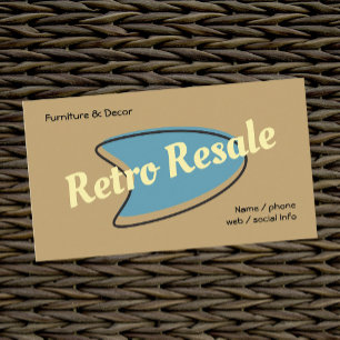 Carte De Visite Fournisseur de revente vintage et rétro