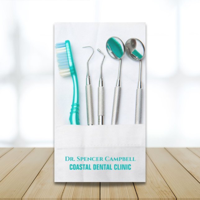 Carte De Visite Fournitures de bureau dentaire professionnelles De (Professional Dental Office Supplies Dentist Business Card)