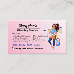 Carte De Visite Fournitures de nettoyage de maison Service de ména