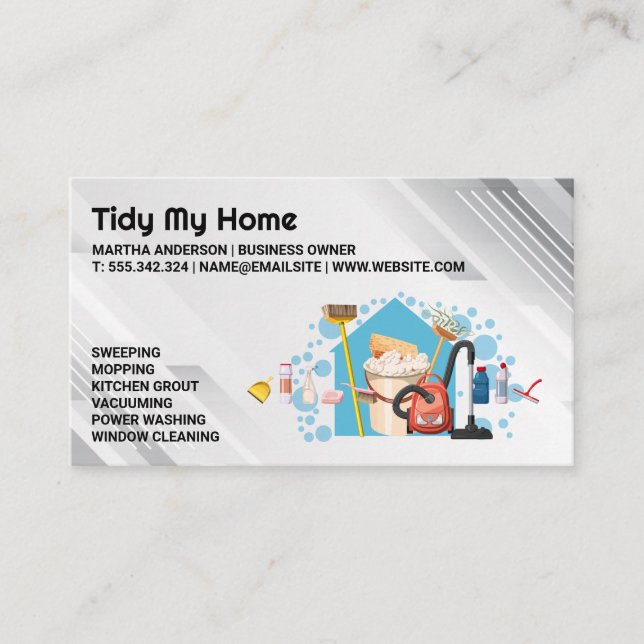 Carte De Visite Fournitures de nettoyage de maison | Services dome (Devant)