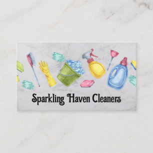 Carte De Visite Fournitures de nettoyage Sanitifiant Janvier