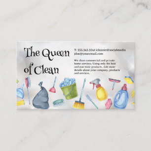 Carte De Visite Fournitures et outils de nettoyage   Arrière - pla