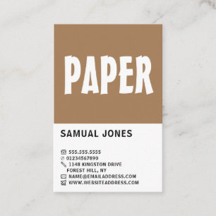 Carte De Visite Fournitures modernes en gras, papeterie et bureau