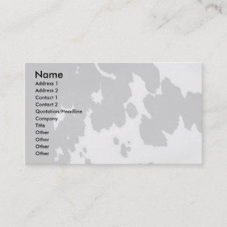 Carte De Visite Fourrure de vache