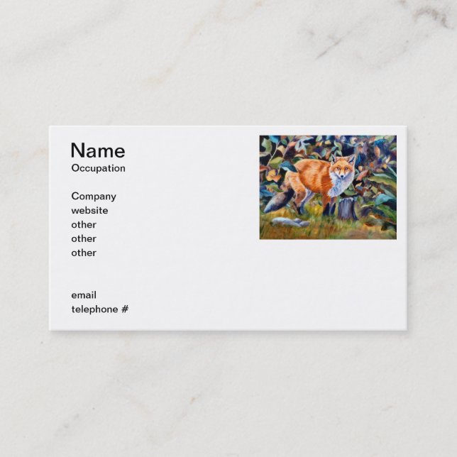 Carte De Visite Fox rouge (Devant)