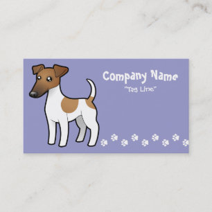 Carte De Visite Fox Terrier doux de bande dessinée