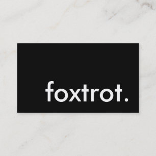 Carte De Visite foxtrot.