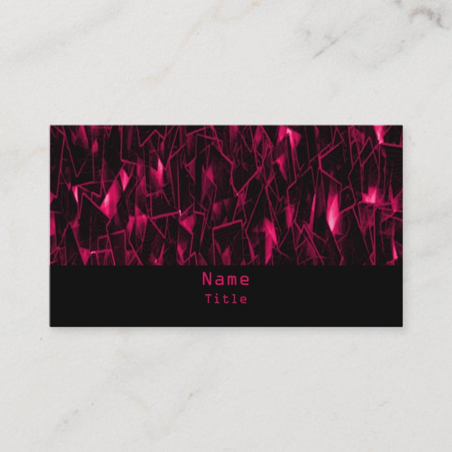 Carte de visite fractal à la lave, rose (Devant)