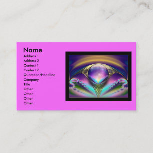 Carte De Visite Fractal_Art_30, Nom, Adresse 1, Adresse 2, Con...