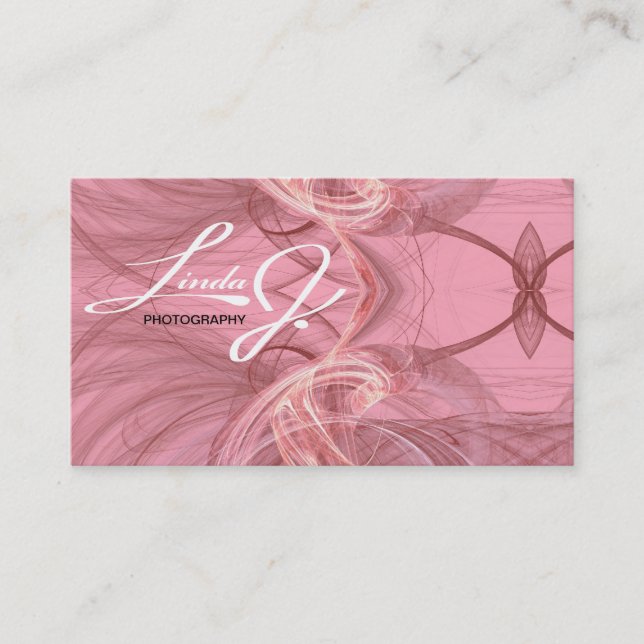 Carte de visite fractal rose (Devant)
