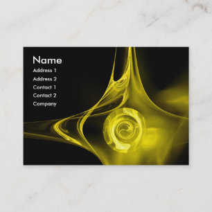 Carte De Visite FRACTAL ROSE 1 jaune vif noir