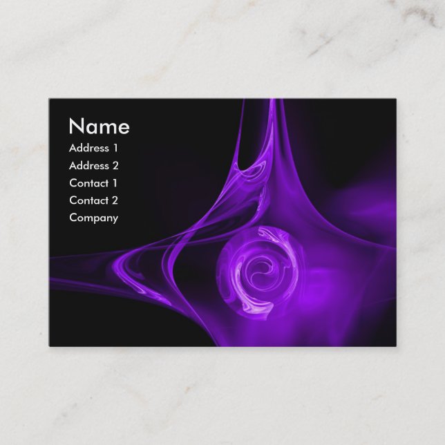 Carte De Visite FRACTAL ROSE 1 violet clair rose noir (Devant)