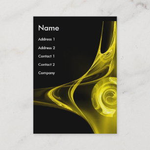 Carte De Visite FRACTAL ROSE 2 jaune -violet